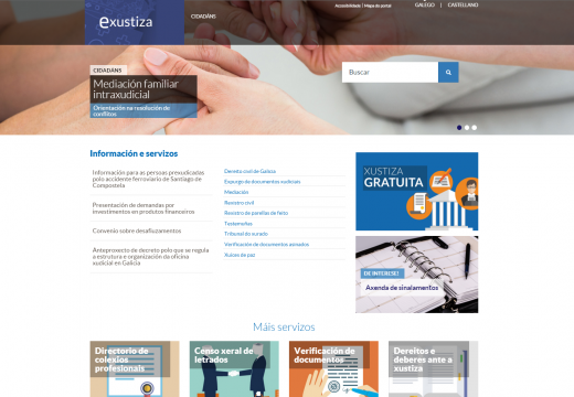 A Xunta renova o portal eXustiza para consolidalo como a porta de entrada á administración xudicial na rede
